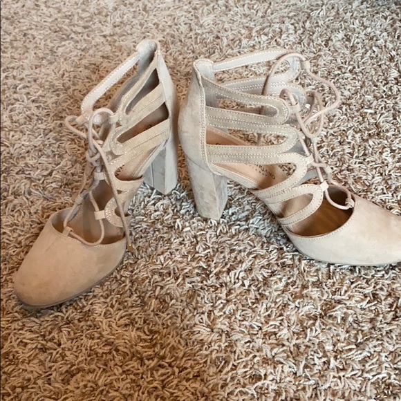 Tan Strappy Heels - Picture 2 of 3